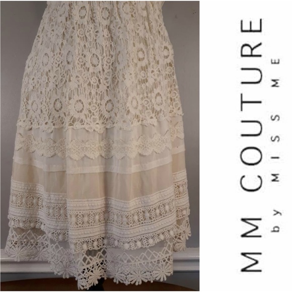 MM Couture by Miss Me Sleeveless Lace Dress-Sz XS - Picture 4 of 8